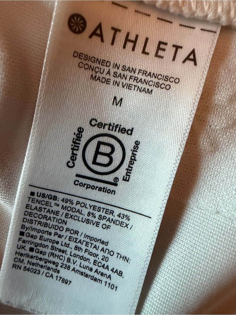 Athleta White Sleeveless Muscle Tank Performance Top Size Medium - Picture 4 of 5
